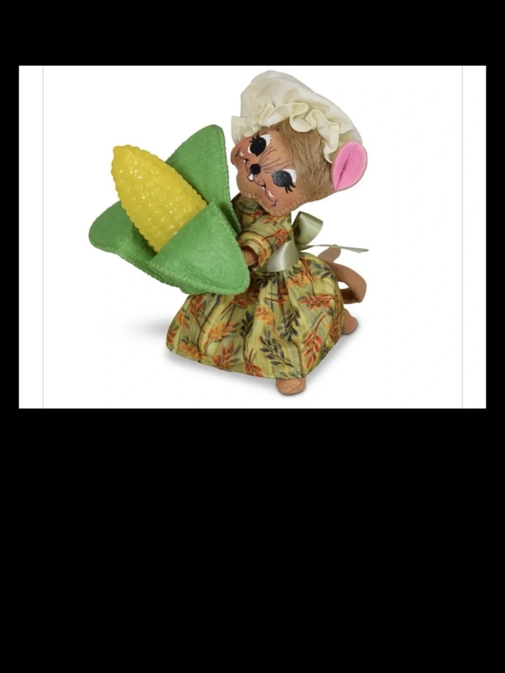 NEW WITH TAGS - Annalee Corn-Holding Plush Mouse Doll with Yellow Corn